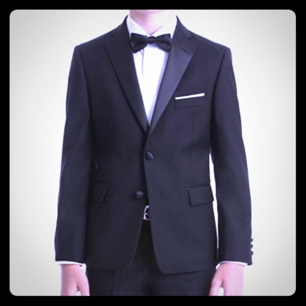Final PRICE 💥 Lauren Ralph Lauren boys suede tuxedo jacket.